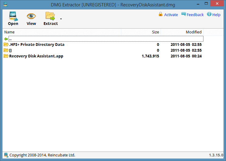 extracting dmg files windows
